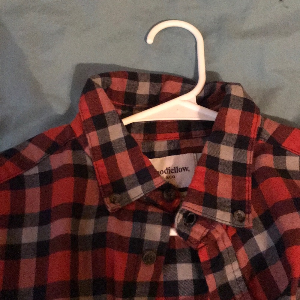 Orange multicolor everyday shirt side medium